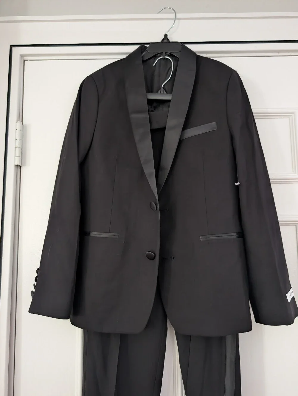 Calvin Klein Boys' 2-piece Formal Tuxedo Suit Set, Includes Jacket & Dress Pants